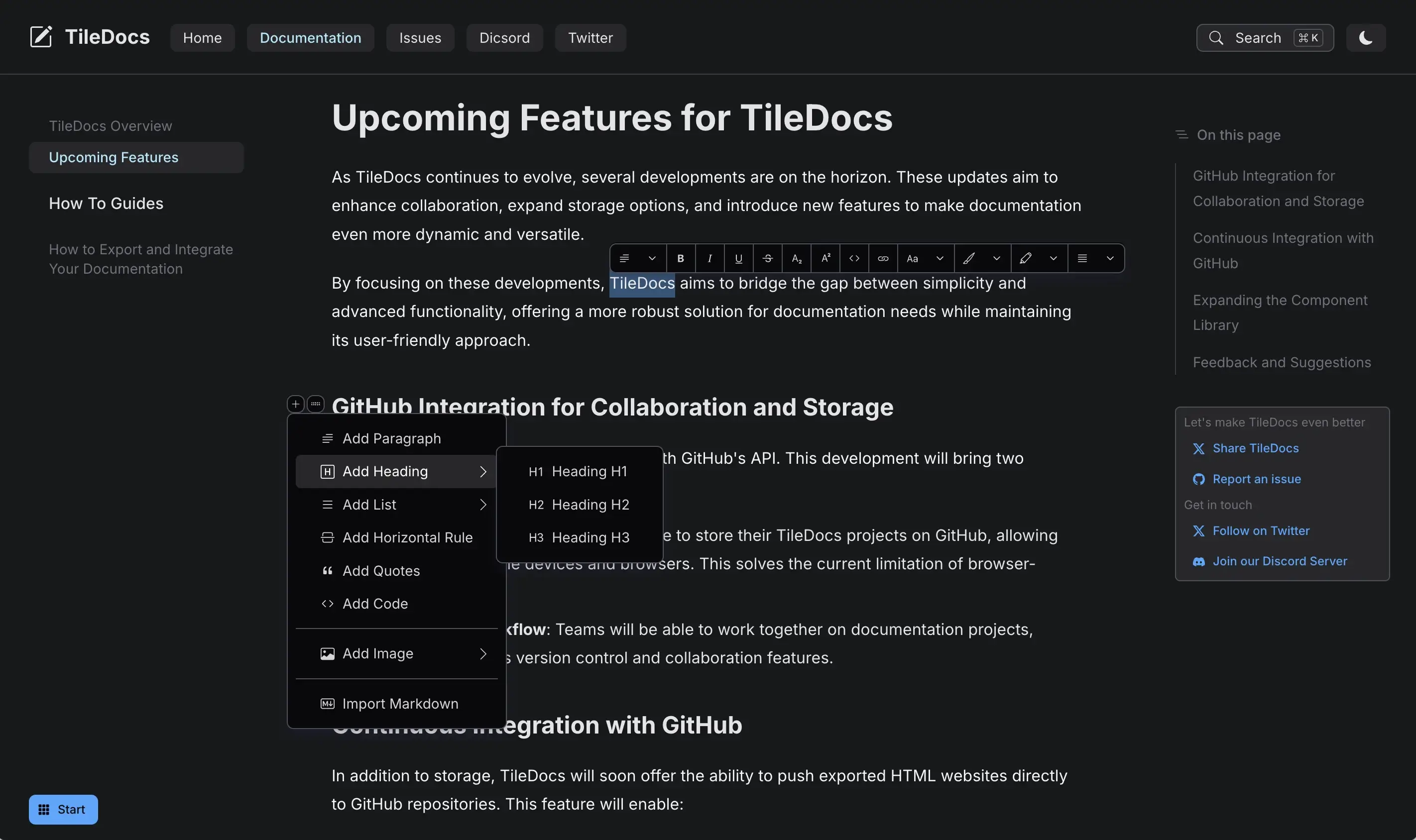 TileDocs is a free GitBook alternative.